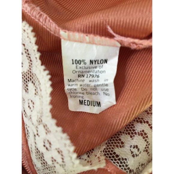 Vintage Copper Colored Half Slip, Feminine Slip Skirt, Wrap High Slit Coquette - Picture 4 of 16